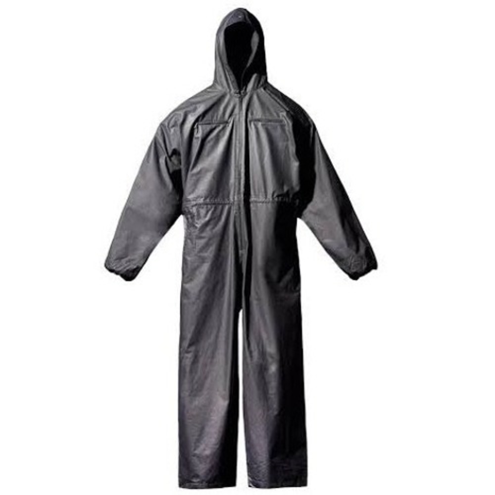 YEEZY GAP By Balenciaga Coated Cotton Hooded Coverall Black Jumpsuit Men's Large